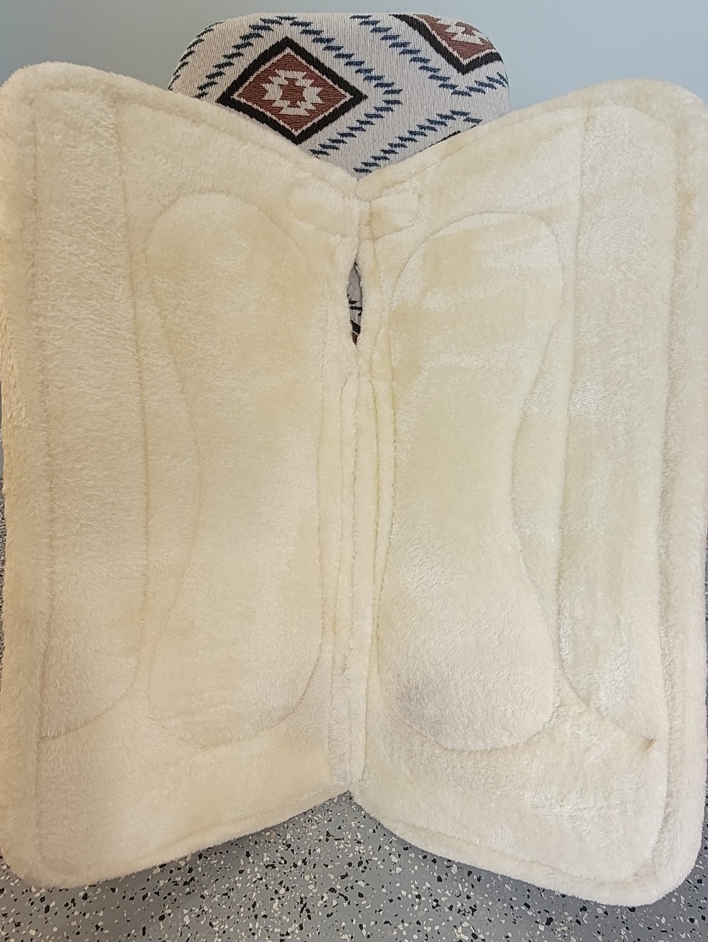 TOUGH1 Brown Western Saddle Pad with Fleece, Size 30x32 - Picture 5 of 15